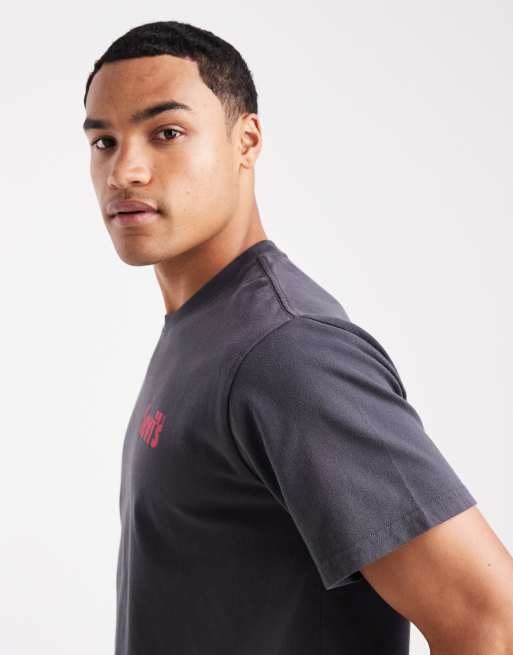 Levi's - Ruimvallend T-shirt met fruit of knowledge-print op de achterkant in zwart, 4 van 5