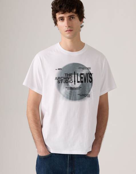 Levi's - Ruimvallend T-shirt met grafische print in wit - view 1