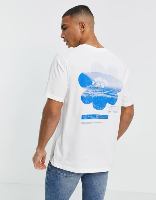 Levi's - Ruimvallend T-shirt met landschapsprint op de achterkant in wit