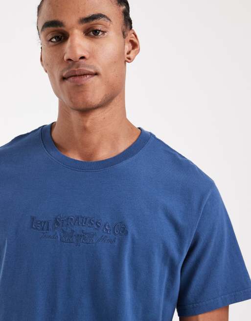 Levi's - Ruimvallend T-shirt met logo in marineblauw, 5 van 5