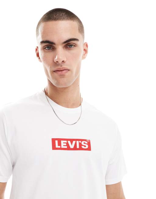Levi's - Ruimvallend T-shirt met logo in wit, 4 van 4
