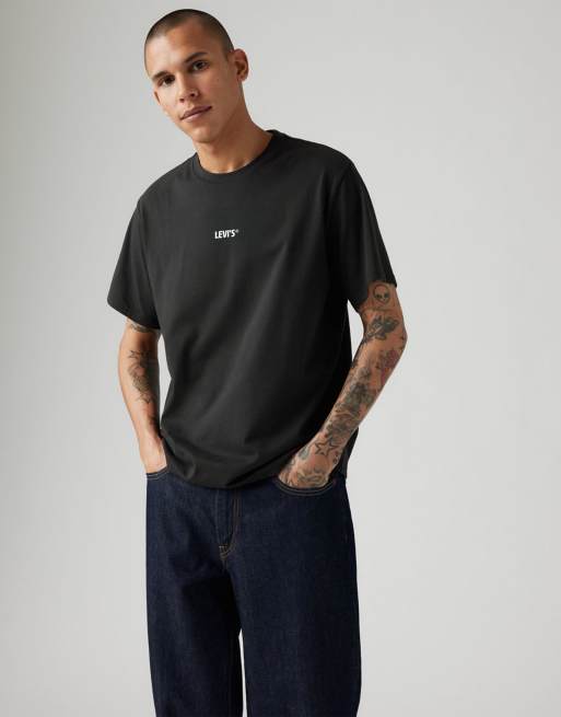 Levi's - Ruimvallend T-shirt met print op de achterkant in zwart, 2 van 4