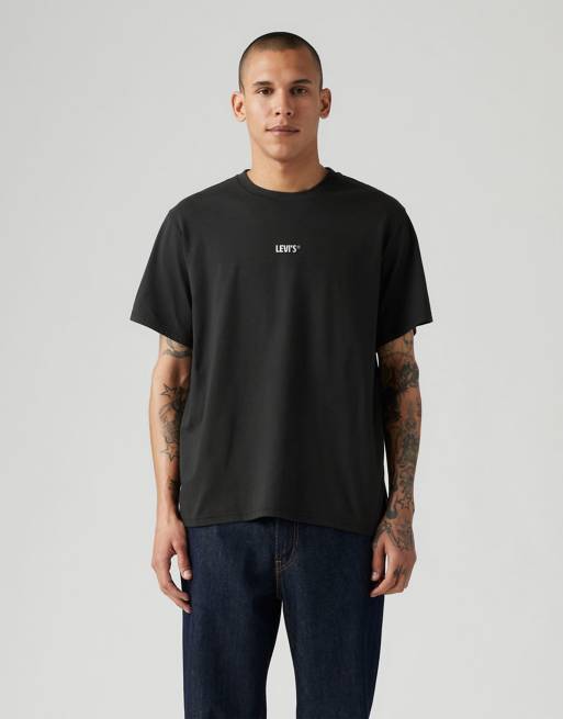Levi's - Ruimvallend T-shirt met print op de achterkant in zwart, 3 van 4