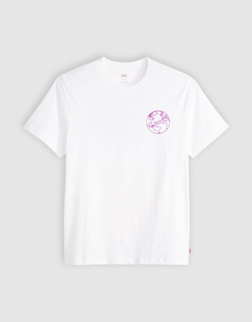 Levi's - Ruimvallend T-shirt met print op de rug in gebroken wit, 2 van 2