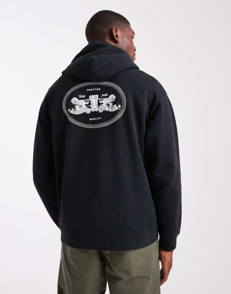 Levi's - Ruimvallende hoodie met logo en 2-paardenprint op de achterkant in zwart - view 1