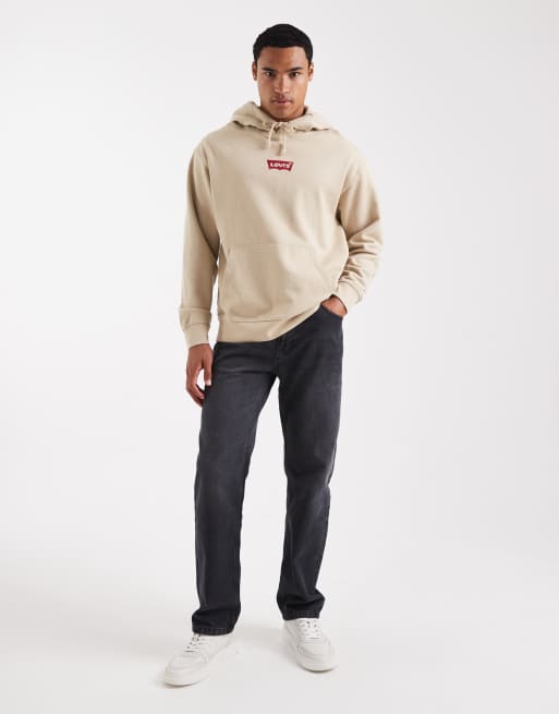 Levi's - Ruimvallende hoodie met logoprint op de achterkant in gebroken wit, 2 van 5