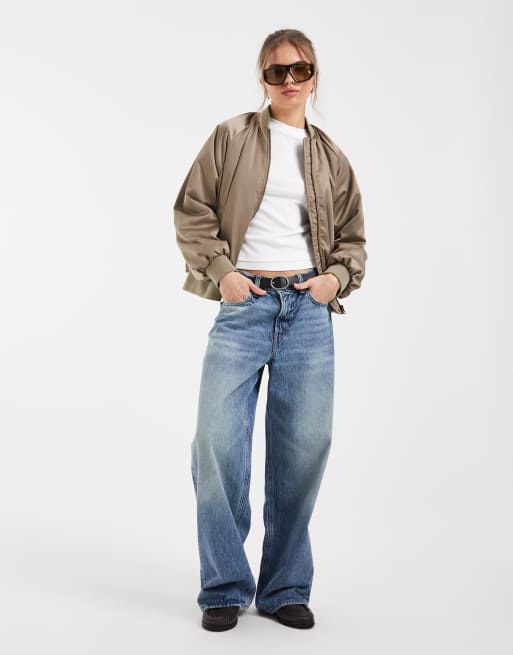 Levi's ruth bomber jacket in beige, 5 of 5