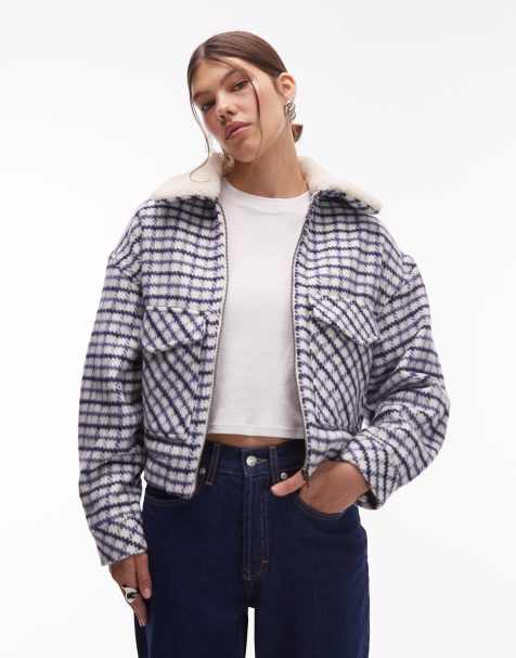 Levi's – Rutig, krympt truckerjacka i 90-talsstil och ylle - view 1