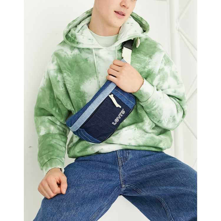 Levi s Sac banane logo et empi cement en jean Bleu