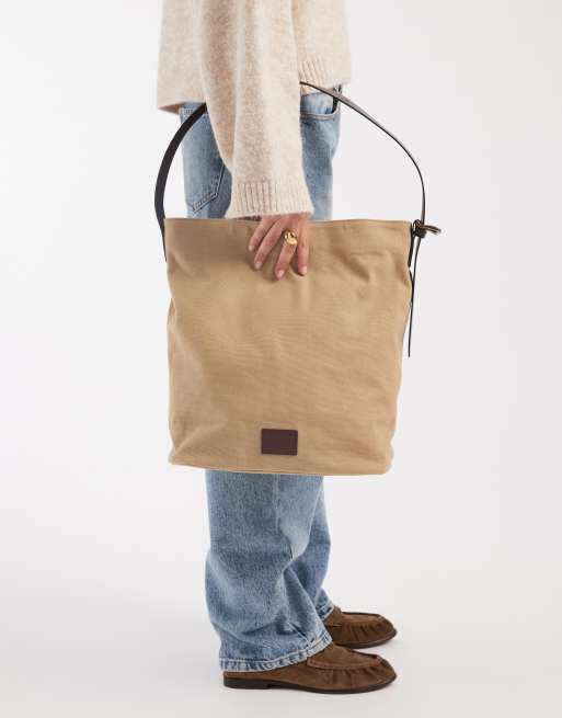 Levi's - Sac seau porté épaule en denim - Beige, 3 de 4