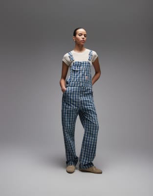 Levi's - Salopette de travail ample en jean à carreaux - Bleu