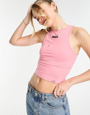 Levi's Sandoval tank top with boxtab logo in pink - ASOS Price Checker