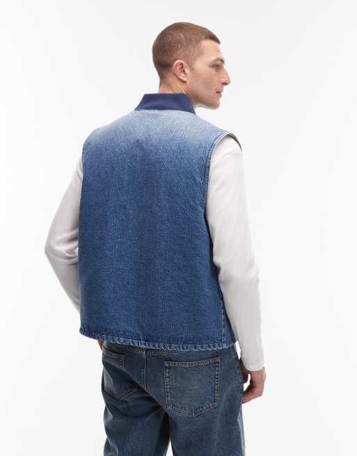 Levi's - Sansome - Veste sans manches en jean matelassé - Bleu, 3 de 5