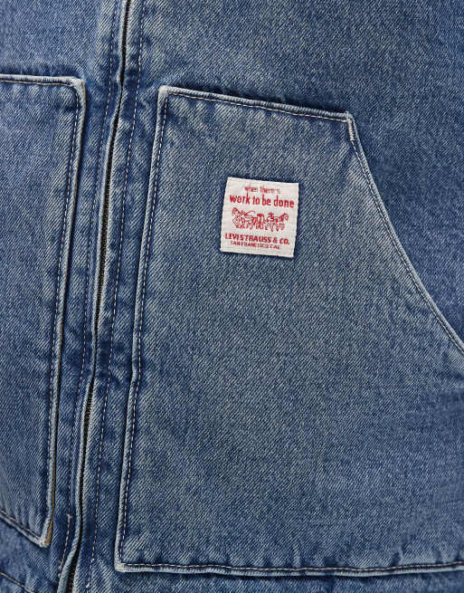Levi's - Sansome - Veste sans manches en jean matelassé - Bleu, 5 de 5