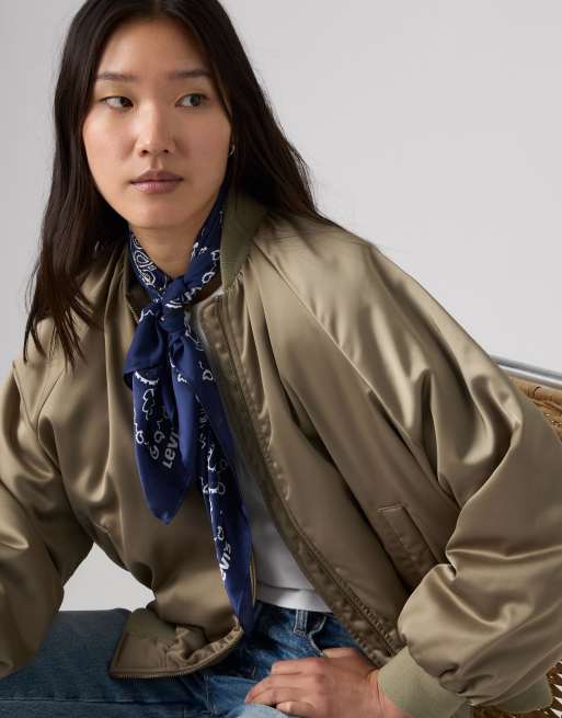 Levi's Satin bandana in blue, 3 of 4