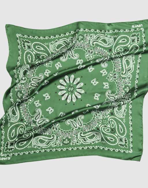 Levi's Satin bandana in green, 3 of 5