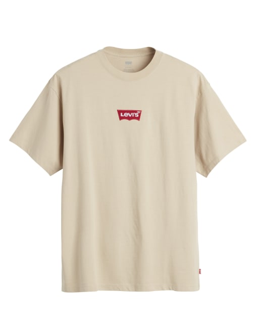 Levi's satisfaction guarantee back print vintage oversized fit T-shirt in beige