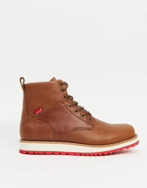 Levi's - Scarponcini in pelle stringati marroni