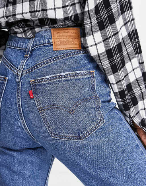 Levi's – Schmal geschnittene Straight Jeans im Stil der 70er in mittlerer Waschung mit hohem Bund, 4 von 4