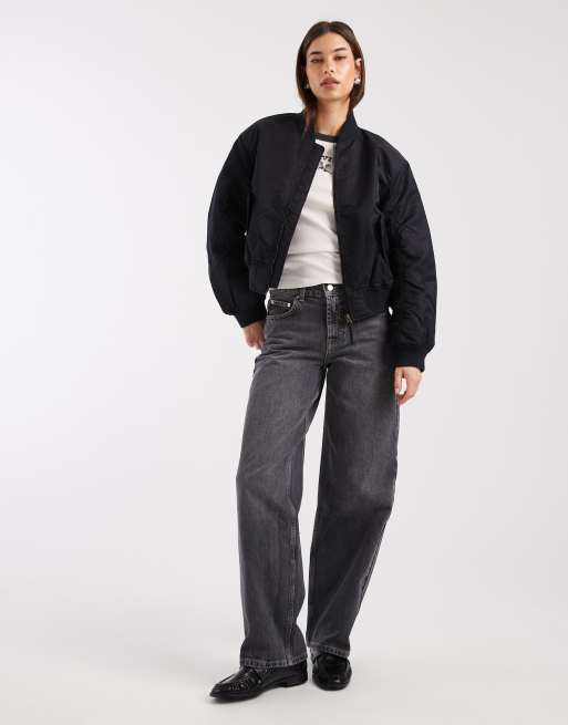 Levi's Scout Nylon-Bomberjacke mit Western-Rückenpasse in Schwarz, 4 von 4