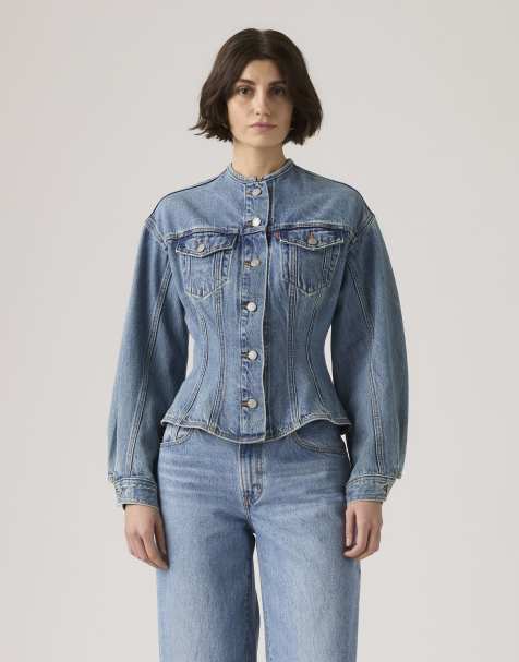 Levi's Sculpted trucker jacket in blue - view 1