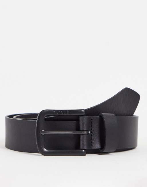 Levi's - Seine - Ceinture métallique à logo - Noir mat