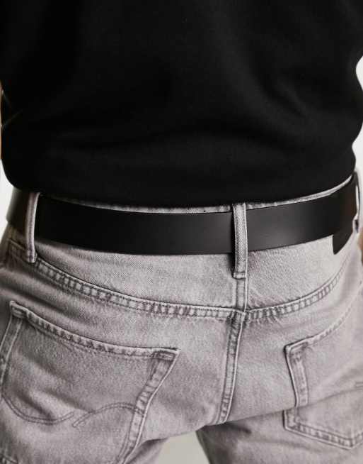 Levi's – Seine – Czarny skórzany pasek z klamrą z logo, 3 z 4