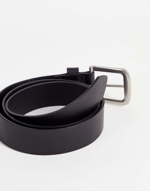 Levi's seine leather belt in black with logo, 4 of 4