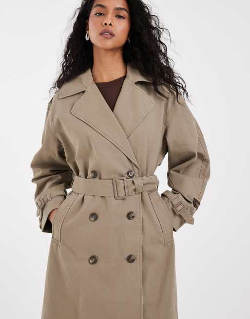 Levi's serena long trench in beige, 2 of 4