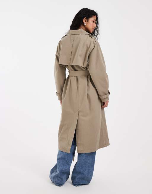 Levi's serena long trench in beige, 3 of 4