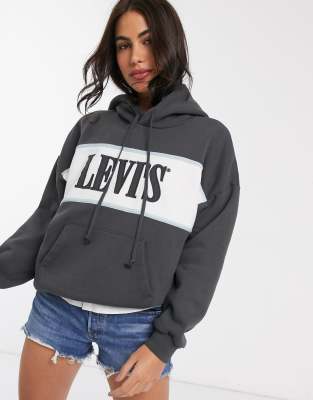 levis color block hoodie women's