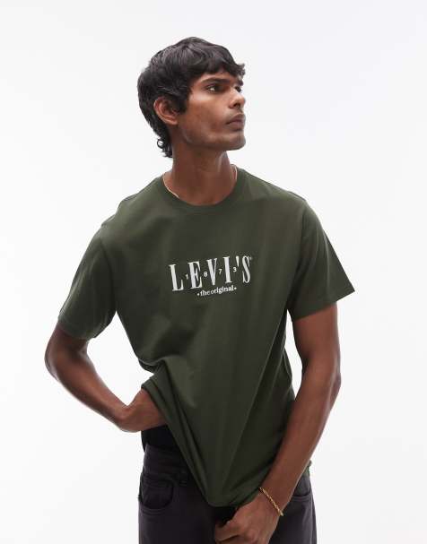 Levi's - Serif - T-shirt décontracté avec logo sur le devant - Vert foncé - view 1
