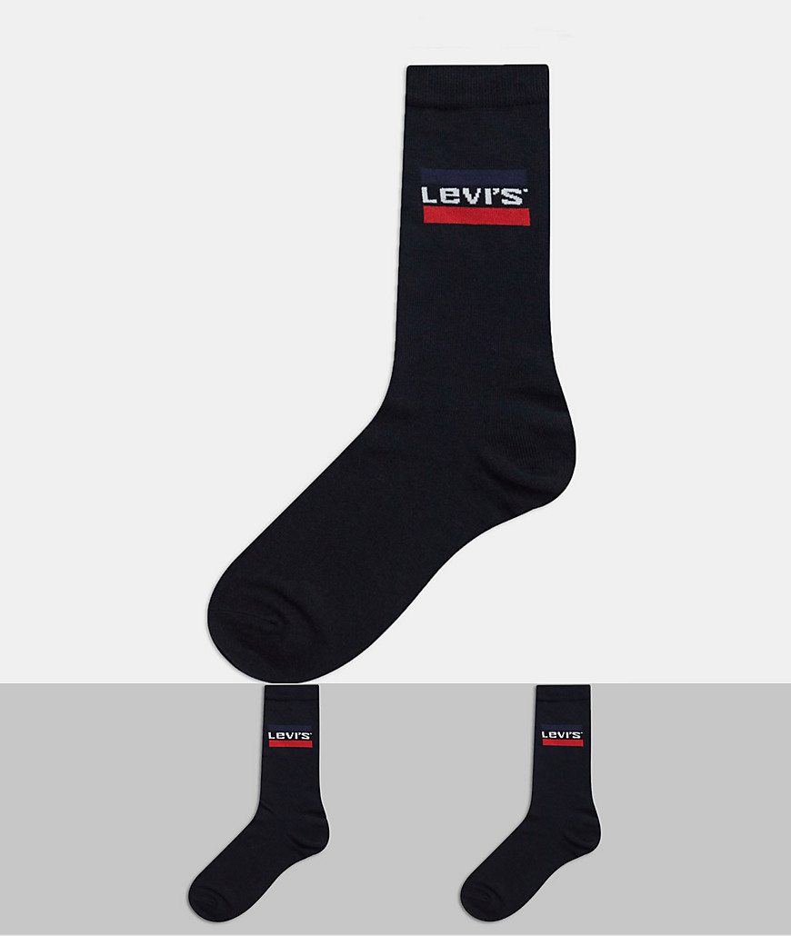 Levi's - Set van 2 paar sokken met logo in zwart