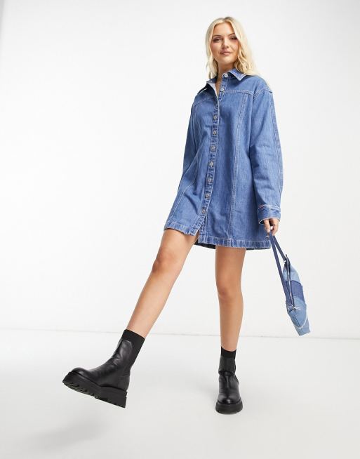 Levi's - Shay - Vestito di jeans lavaggio blu medio, 2 di 4
