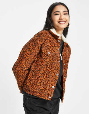 levis leopard jean jacket