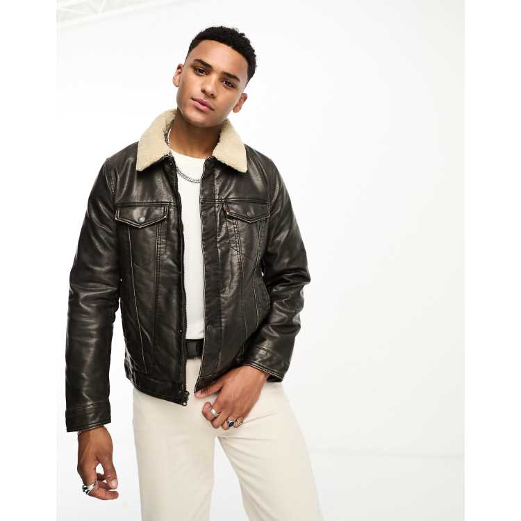 Levi's sherpa shop moto jacket