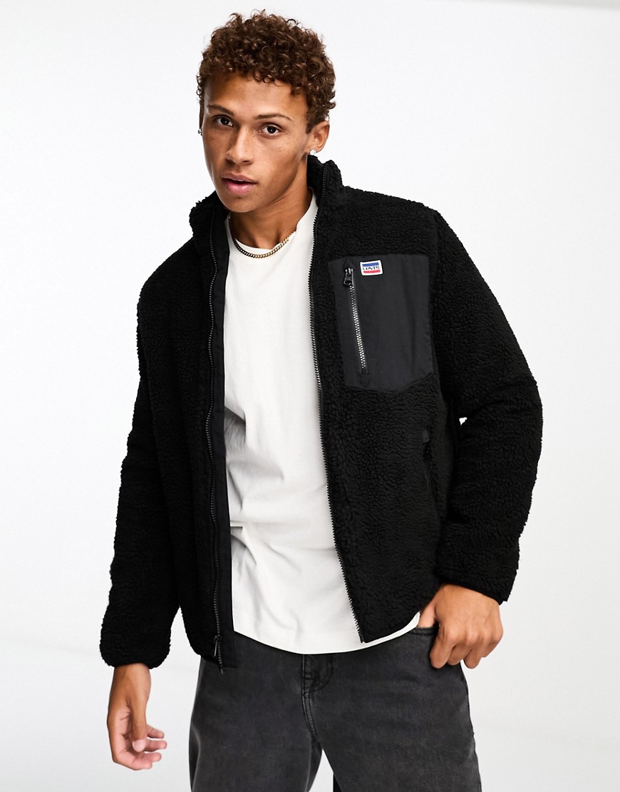 Levi's sherpa jacket in black
