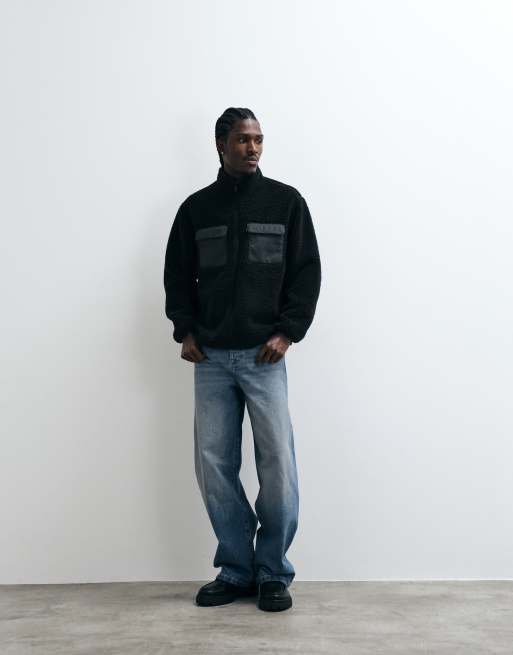 Levi's sherpa jacket in black, 3 of 5