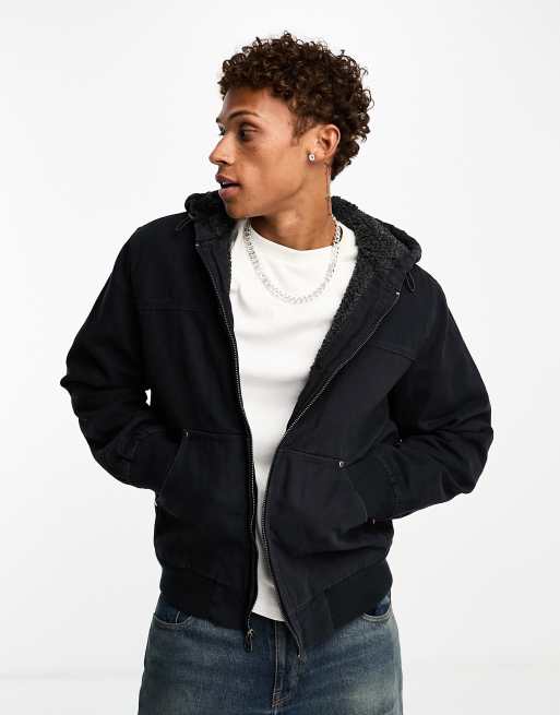 LV Sherpa Zip up Jacket - Black