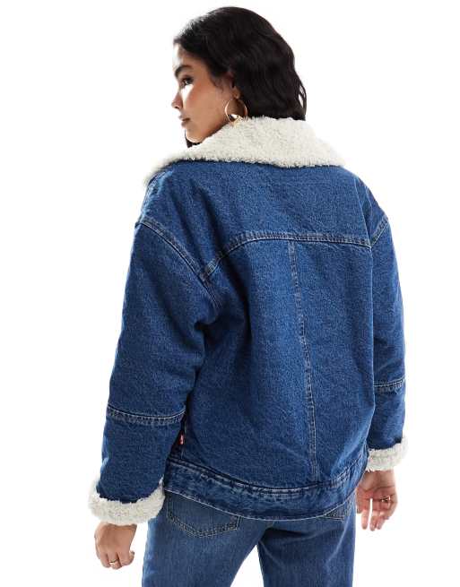 Oversized Sherpa Lined Oversized Levi's Denim Jacket Levi's