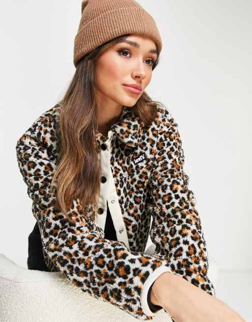 Descubrir 81+ imagen levi's leopard print jacket - Thptnganamst.edu.vn