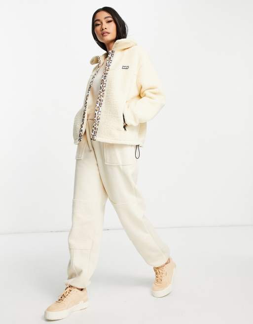 Levis White Shacket Levi's Relaxed Fit Western Shirt Shacket Sz