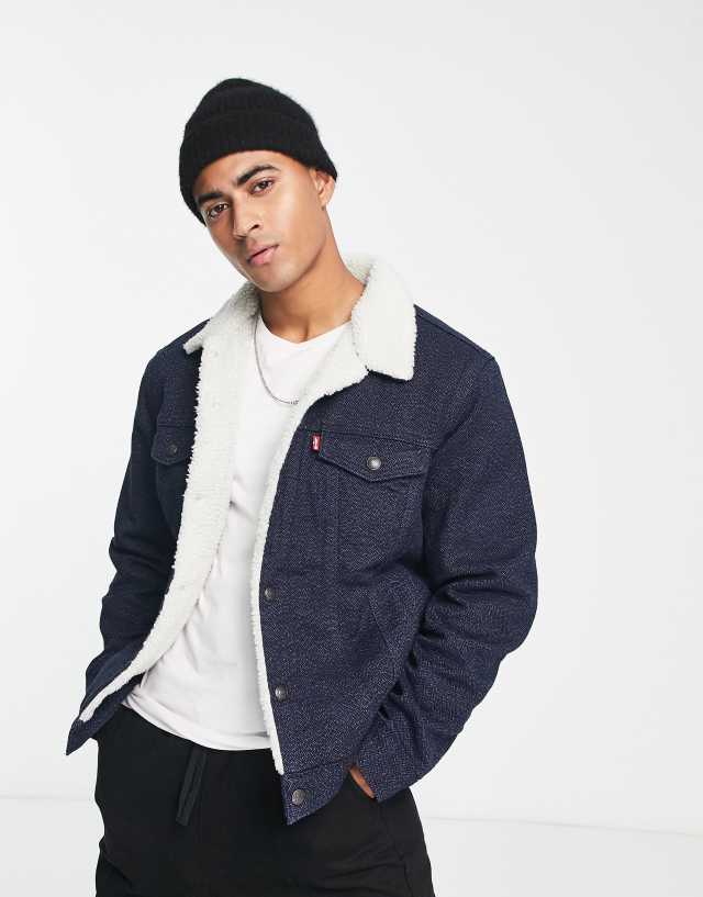 Levi's sherpa trucker jacket in black