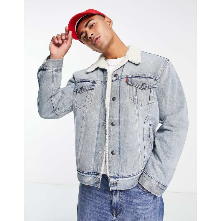 Levi's type iii sherpa trucker jacket hot sale mustard wash