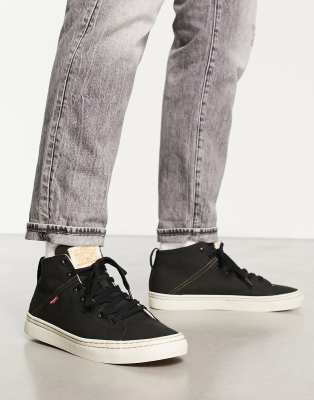Levi's Sherwood Sneakers In Black Canvas In Black
