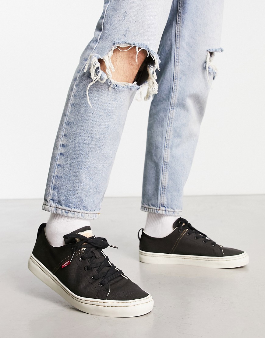 Levi's Sherwood Sneakers In Black Canvas
