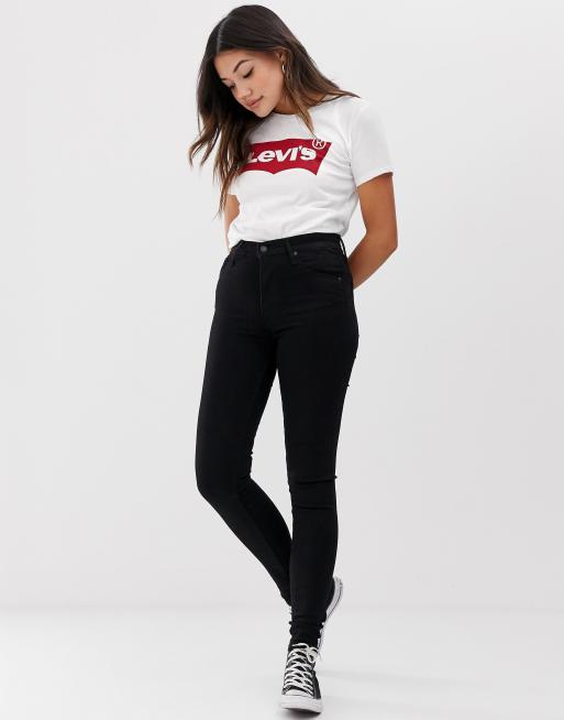 Levi's shirt met batwing-logo in wit en rood, 4 van 4