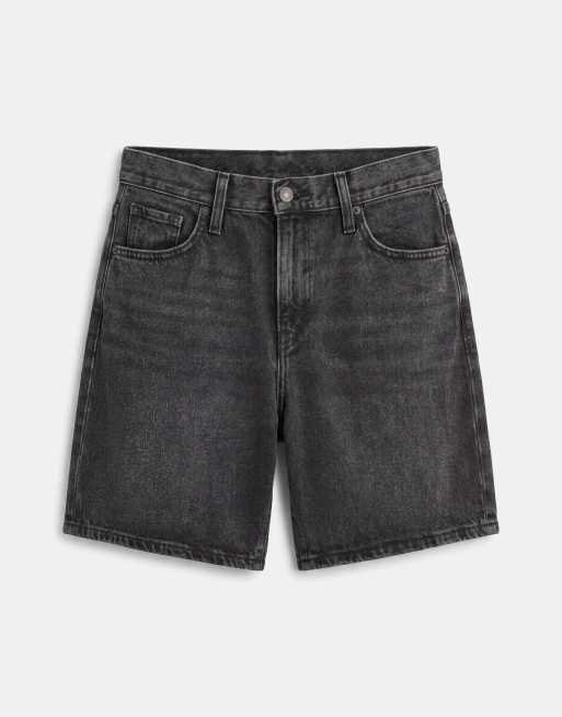 Levi's - Short baggy en jean taille haute - Noir délavé, 6 de 7