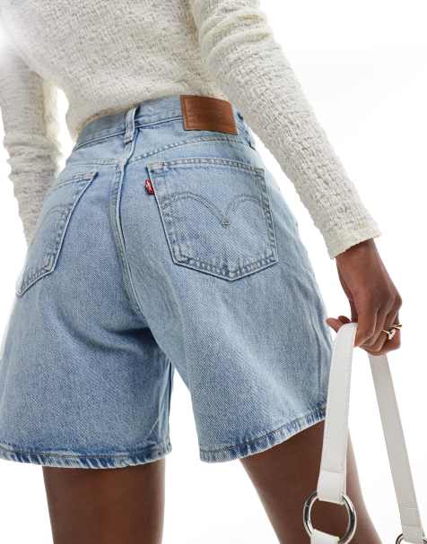 Levi's - Short baggy taille haute en jean - Bleu clair - view 1