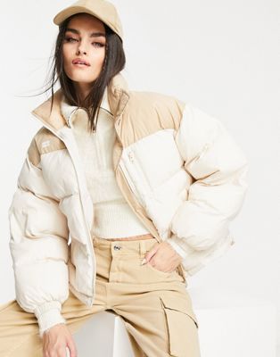 Levi's short puffer jacket in sand